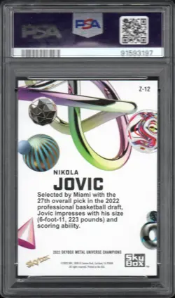 Nikola Jovic (Jovic) 2020 PSA 10 Z-Force #Z12 - Image 2