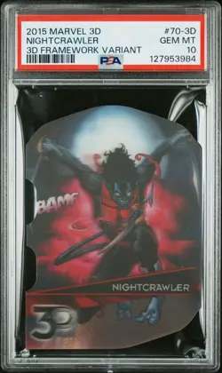 2015 Marvel 3D NIGHTCRAWLER #70 Framework Die-Cut PSA 10 Pop 1 - Image 1