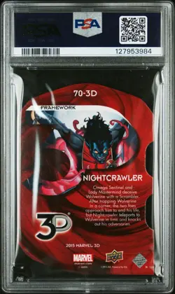 2015 Marvel 3D NIGHTCRAWLER #70 Framework Die-Cut PSA 10 Pop 1 - Image 2
