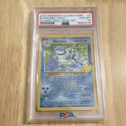 Pokemon TCG Blastoise 2/102 Celebrations Classic Collection Holo PSA 10 2021 - Image 1