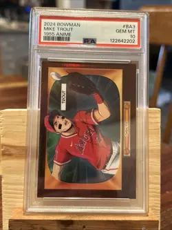 2024 Bowman 1955 Anime Mike Trout PSA 10 Los Angeles Angels #BA3 - Image 2