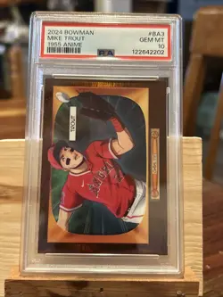 2024 Bowman 1955 Anime Mike Trout PSA 10 Los Angeles Angels #BA3 - Image 4
