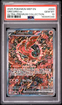 2025 POKEMON MEP EN-ME BLACK STAR PROMO #024 ORICORIO EX PSA 10 - Image 1