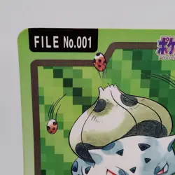 Pokemon Cards Bandai Carddass Bulbasaur File No.001 1997 Poor Japanese f728 - Image 2