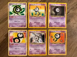 Pokemon Unown Card Bundle x6 Neo Discovery/Neo Revelation/Diamond & Pearl LP/MP - Image 1