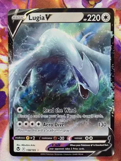 Lugia V 138/195 Silver Tempest Pokemon Card English. - Image 1