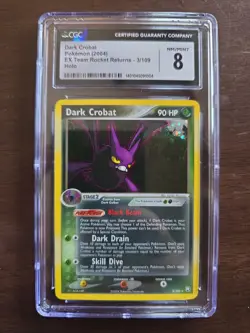 Dark Crobat 3/109 Team Rocket Returns Reverse Holo CGC 8 - Image 1