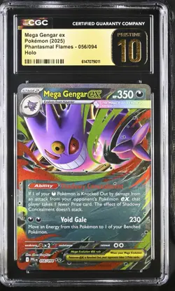 Pokemon Mega Gengar ex Phantasmal Flames Double Rare #056 CGC 10 Pristine - Image 1