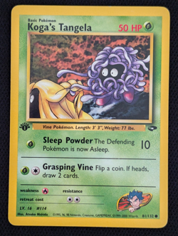 1st Edition Koga's Tangela 81/132 Gym Challenge Pokemon Card WOTC TCG - Image 1