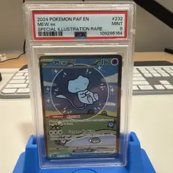 2024 Pokemon S&V Paldean Fates Mew Ex SIR 232/091 BUBBLE MEW PSA 9 MINT - Image 1