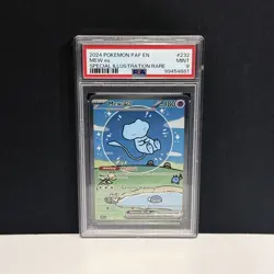 2024 Pokemon S&V Paldean Fates Mew Ex SIR 232/091 BUBBLE MEW PSA 9 MINT - Image 1