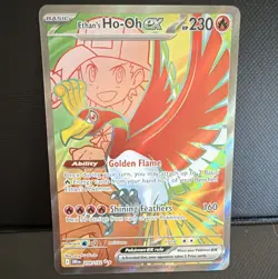 Pokemon TCG Ethan's Ho-Oh ex 209/182 SV10 Holo Ultra Rare English - Image 1