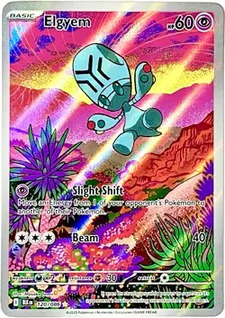 Elgyem 120/086 Illustration Rare Pokemon Card TCG 2025 S&V BLACK BOLT NM+ - Image 1