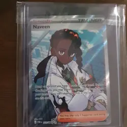 Naveen 112/088 Ultra Rare Full Art Trainer Perfect Order Pokemon Card NM - Image 1