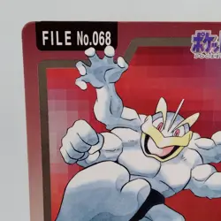 Pokemon Cards Bandai Carddass Machamp File No.068 1997 VG Japanese f726 - Image 2