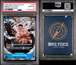 2025 ONE PIECE CARRYING ON HIS WILL OP11-058 MONKEY D LUFFY TREASURE RARE PSA 10 - Image 1