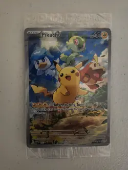Pikachu SVP 027 [SEALED] Paldea Evolved Black Star Promo Full Art Pokemon NM/M - Image 1
