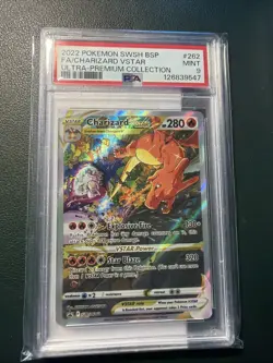 Pokemon TCG Charizard VSTAR SWSH262 Holo Black Star Promo PSA 9 - Image 1
