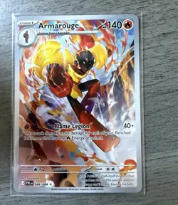 **PITCH BLACK** Pokemon TCG Armarouge 086/084 Holo Full Art IR English 140HP - Image 1
