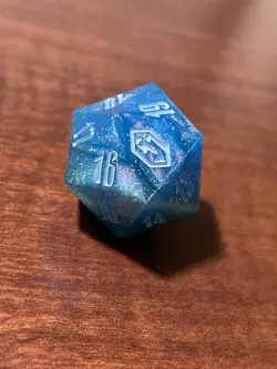MTG Final Fantasy: Gift Bundle "Crystal" Shinra Blue Oversized D20 dice - Image 1
