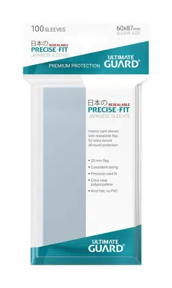 Ultimate Guard 100 Resealable Sleeves Precise-Fit Japanese Format 5760 - Image 1