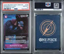 2026 ONE PIECE OP14-EB04-THE AZURE SEA'S SEVEN #038 ROSINANTE & LAW PSA 10 - Image 1