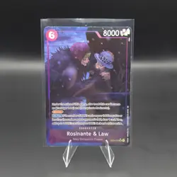 Rosinante & Law (Alternate Art) OP14 EB04-038 Foil SR NM The Azure Sea's Seven - Image 1