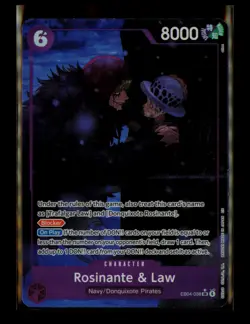 Rosinante & Law (Alternate Art) Foil SR The Azure Sea's Seven EB04-038 NM - Image 1
