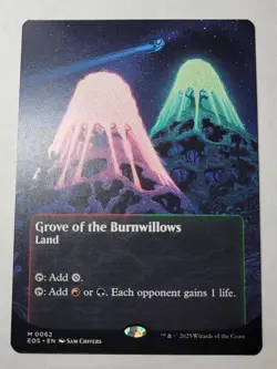Grove of the Burnwillows -Showcase- Stellar Edge EOS Regular Mythic Land mtg NM - Image 1
