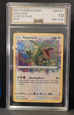 Rayquaza "Amazing Rare" 138/185 Swsh04: Vivid Voltage AGS 10 - Image 1