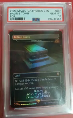 Balin's Tomb - Magic the Gathering- Borderless Foil- PSA Grade 10 - Image 1