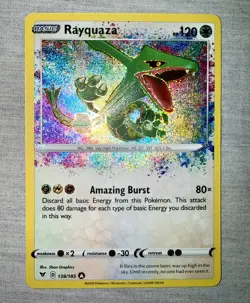 Pokemon SWSH04 Vivid Voltage Rayquaza 138/185 Amazing Rare NM - Image 1