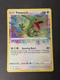 Rayquaza 138/185 Swsh04: Vivid Voltage Holo NM/M CLEAN Amazing Rare Pokemon - Image 1