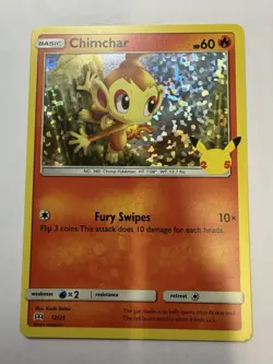 Pokemon TCG Chimchar McDonald's Promos 12/25 Holo Promo Promo - Image 1