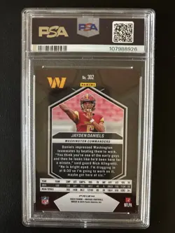 2024 Panini Mosaic Jayden Daniels Camo Pink Prizm Rookie Card PSA 9 MINT 🔥🔥🔥 - Image 2