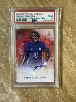 Trevoh Chalobah 2021 Topps UCL Future Champions RC AUTO Red /10 PSA 9 Chelsea - Image 1