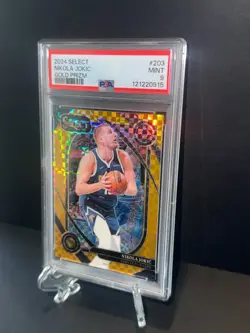 2024 Panini Select Gold Prizm Nikola Jokic 5/10 PSA 9 #203 - Image 2