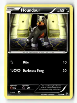 Pokemon Card Houndour LP Dragons Exalted 74/124 - Image 1