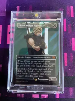 Cloud, Midgar Mercenary (Borderless) (Surge Foil) Final Fantasy Foil NM - Image 1