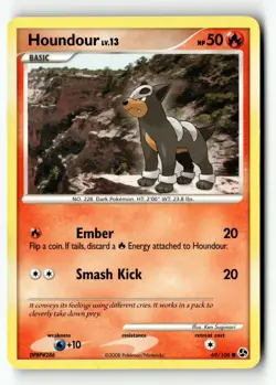 Pokemon Card Houndour LP Great Encounters 69/106 - Image 1