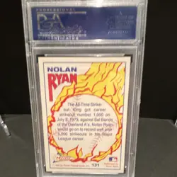 Pacific 1992 Nolan Ryan 1,000th Strikeout #131 PSA 10 GEM MT California Angels - Image 2
