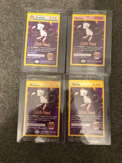 Complete Set of 4 Factory Sealed Pokemon League Catch Mew! Promo Packs WOTC 1999 - Image 1