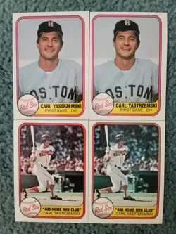 1981 Fleer Carl Yastrzemski Baseball Card Mixed Lot of approx 4 Cards - Image 3