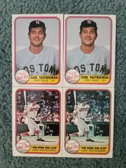 1981 Fleer Carl Yastrzemski Baseball Card Mixed Lot of approx 4 Cards - Image 5