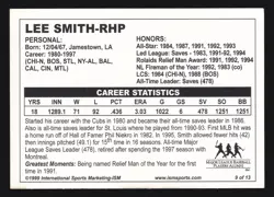 1999 Campbell's Soup Lee Smith Auto #9 Legends of Baseball Tour Autographs HOF - Image 2