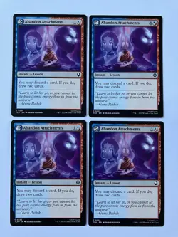 Abandon Attachments x 4 ~ Avatar: The Last Airbender ~ Mtg - Image 1