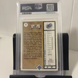 1989 UPPER DECK #1 KEN GRIFFEY JR. STAR ROOKIE RC PSA 8 - Image 2
