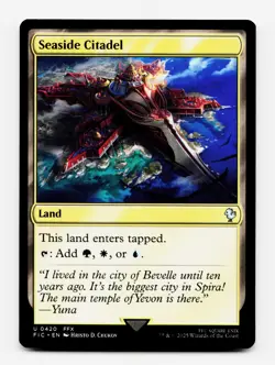 Seaside Citadel [Commander: Final Fantasy] MTG (FIC) - Tri-Color Land 🌳⚪💧 - Image 1