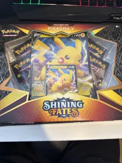 Pokemon TCG Shining Fates Pikachu V Collection Box Brand New Sealed - Image 1