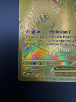 Pokemon Mega Charizard Y EX 294/217 Gold Hyper Rare Ascended Hero’s English - Image 5